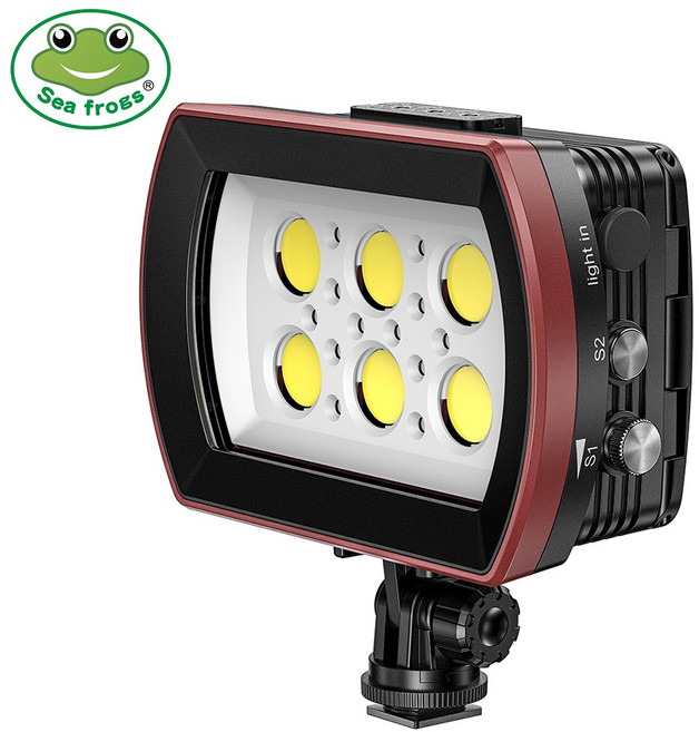 LED 후레쉬 Seafrogs 방수 카메라 폰 필 라이트 플래시 수중 다이빙 사진 조명 6000Lm, 1)SL22, 1개