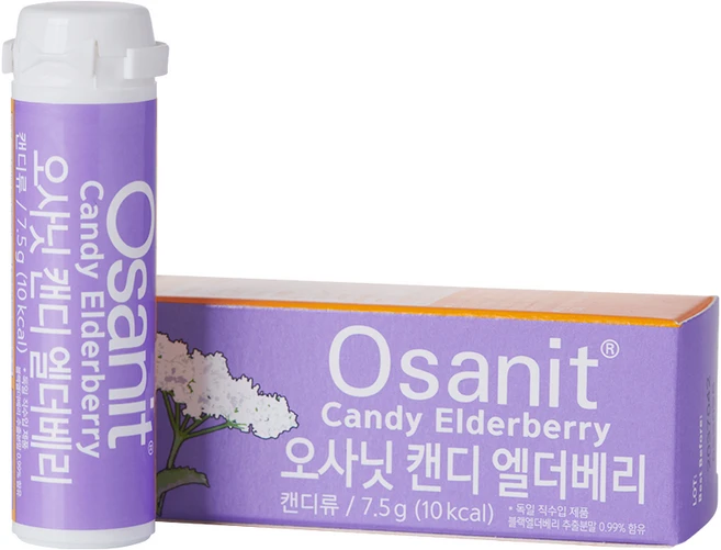 오사닛 캔디, 엘더베리맛, 1개, 7.5g - 쿠팡