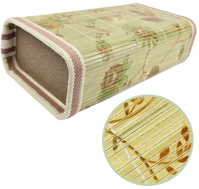국내생산 시원한 여름용 통풍 대나무 베개 무늬있는 사각베개, 청대기피 사각베개(무늬)