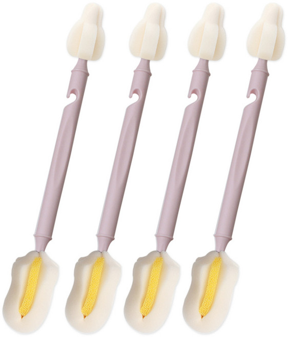 하이비 100%국내제조 젖병 젖꼭지 세척솔 몽글이 듀얼 버블프로솔4P, 몽글이 듀얼버블프로4P/따뜻한햇살, 1개