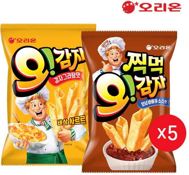 오리온 오감자 그라탕(50g)5개+오감자딥 양념바베큐(75g)5개, 10개, 50g