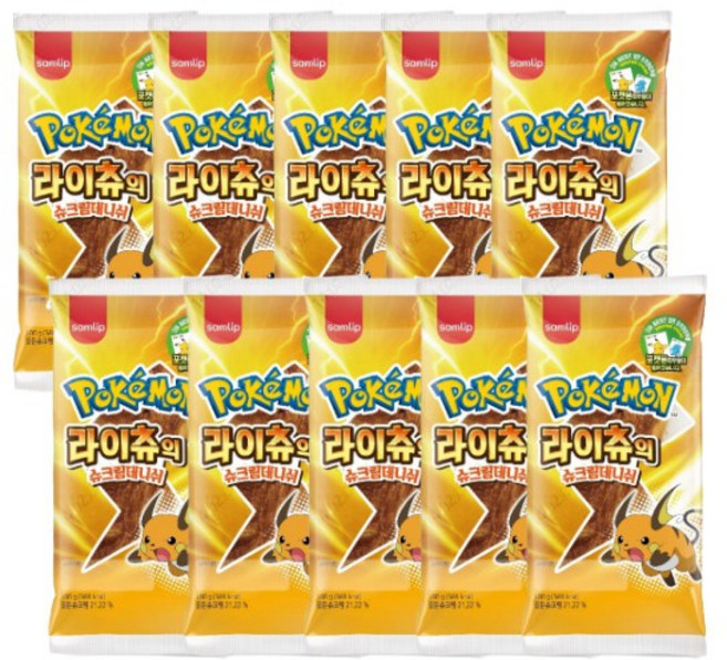 삼립 포켓몬빵 라이츄의 슈크림데니쉬, 10개, 100g