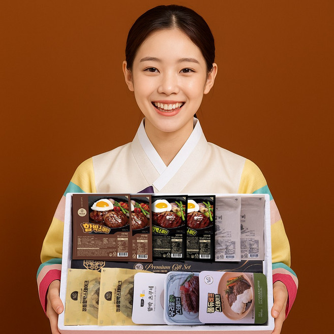 햇살푸드 수제햄선물세트 설 추석 명절 행복SET, [9]혼합스테이크 3호, 1세트, 1.57kg
