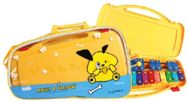초등학생 어린이 음악 악기 놀이 삼익 실로폰 노랑 악기준비물 사랑스러운펭귄 어린이악기 리듬악기셋트, 1개