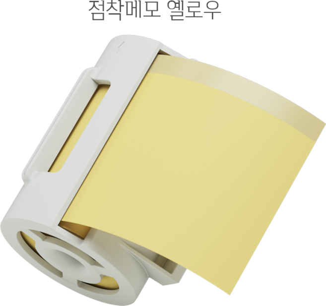 네모닉 점착메모 카트리지 옐로우, 1개, MPC-8016YS-STD