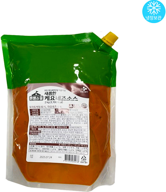 튼튼스쿨 새콤한 케요네즈드레싱2kg / 냉장 샐러드 소스 케찹 마요네즈 CJ프레시웨이, 1개, 2kg