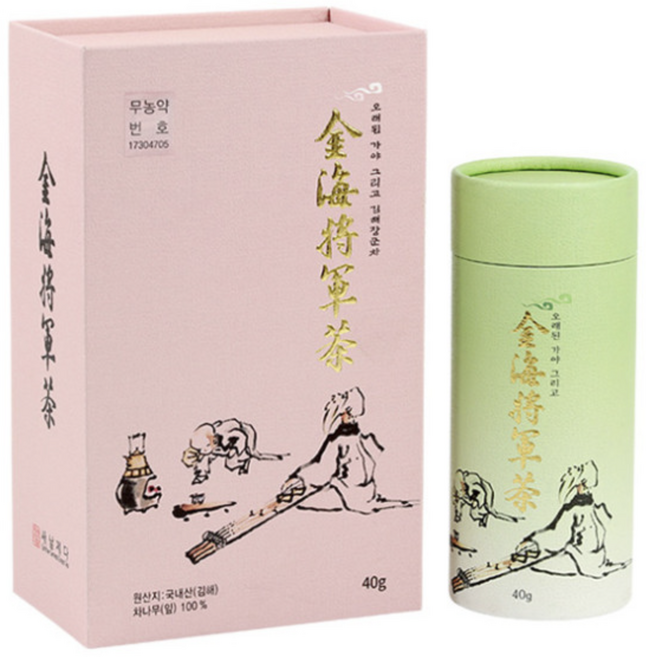 새날제다 김해장군차 녹차 발효 황차 발효차 무농약 경상남도 문화재 지정 무농약, 40g, 1개, 1개입