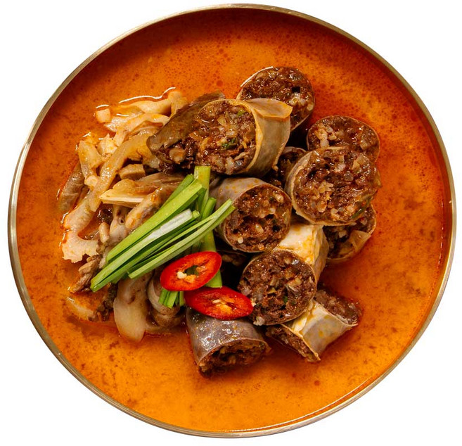 아빠식당 잡내 없이 정갈한 맛 황기사골 얼큰 순대국, 600g, 3개