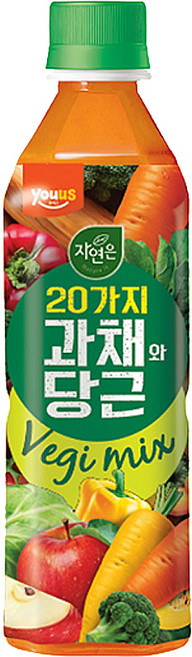 유어스 20가지 과채와당근, 12개, 500ml