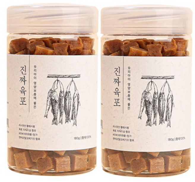 펫프렌즈 진짜육포 황태 180g 애견간식 강아지간식, 2개