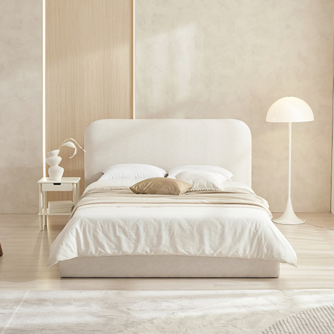 슬립스토아 르망 갤럭시 패브릭 침대+본넬 매트리스 세트 SSQK, 아이보리