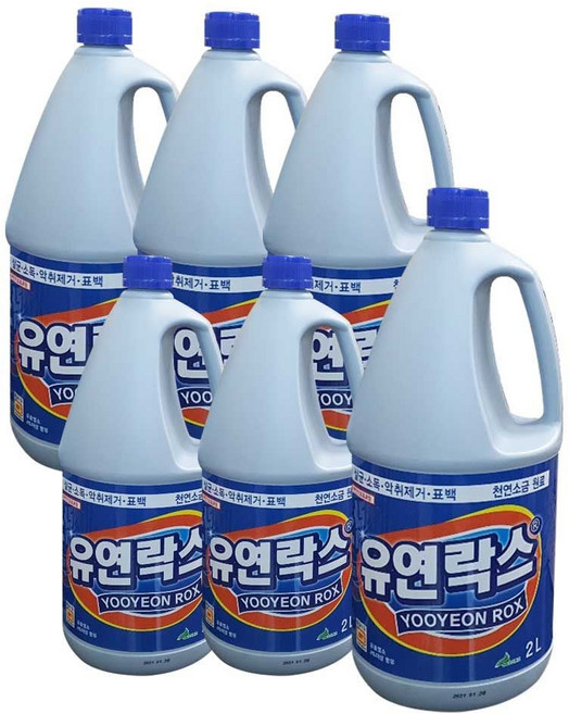업소락스 청소락스 손잡이락스 락스 2리터 6통 유연락스 손잡이 막락스 업소 청소 2리터락스 fuc+9020WM, 1개, 1ml