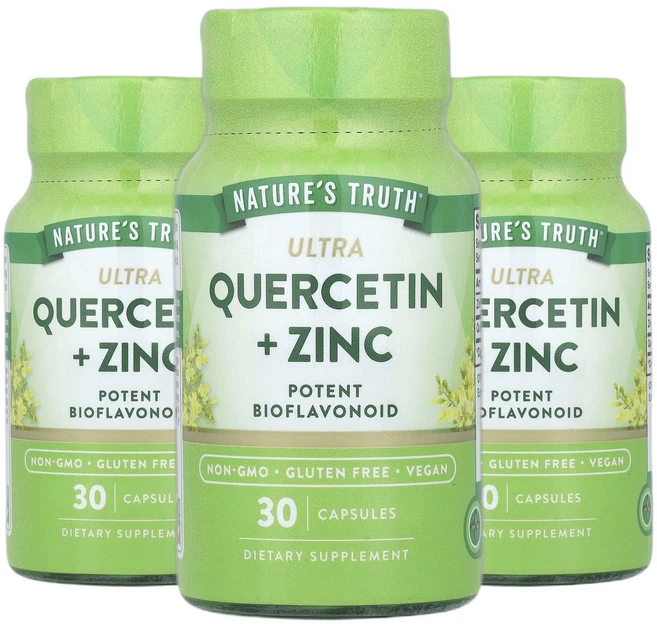 네이처스트루스 울트라 퀘르세틴 Quercetin + 아연 캡슐 30정 2+1, 3개 - 쿠팡