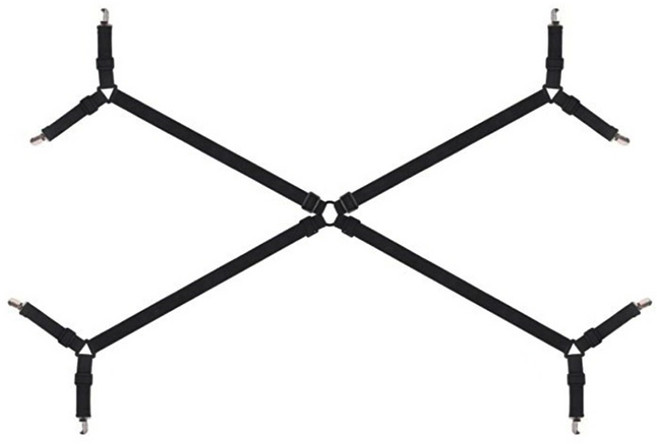 침대시트 고정집게 4방향, 블랙, 1개