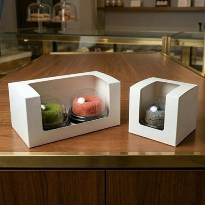 [방산소년단] 답례 투명창박스 원형돔포장 / 원형돔케이스 미포함, 화이트, 50개