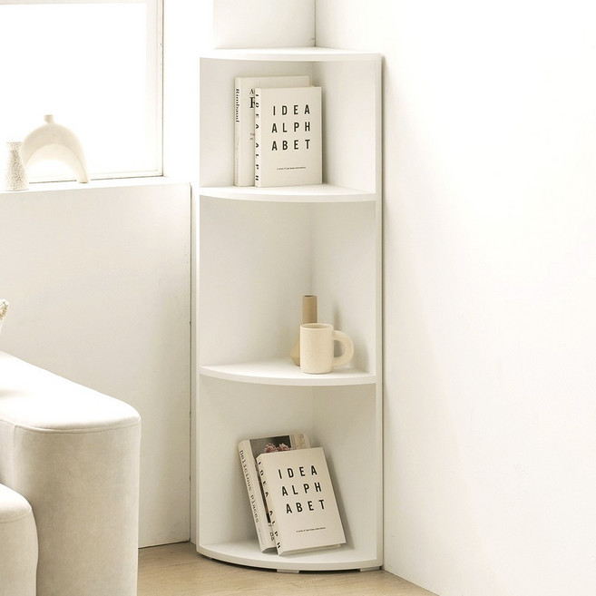 아씨방가구 샌프란 3단 틈새 코너장 300, 300 3단 코너장 화이트