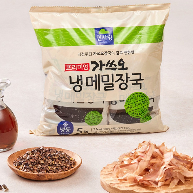 [면사랑] 프리미엄 냉메밀장국 (냉동), 1.5kg, 1개