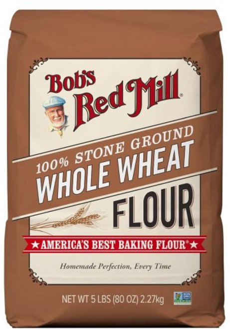 Bob's Red Mill 파우더 가루 분말 밥스 레드 밀 통밀가루 5파운드 1개입 전곡 비건 코셔