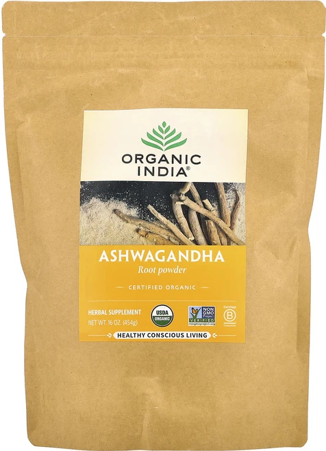 몸관리하세요 겨울입니다 Organic India 아슈와간다 뿌리 분말 454g (16oz) 특별관리진행, OrganicIndia아슈와간다뿌리분말454g16oz - 쿠팡