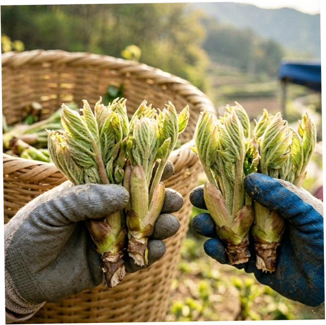 국내산 해남 자연산 참두릅 최상품 500g 박스포함 알뜰농장, 1개