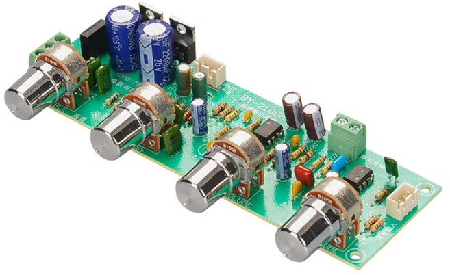 2.1채널 톤 보드 서브우퍼 믹싱 보드 프리앰프(하이베이스 BY-2100)