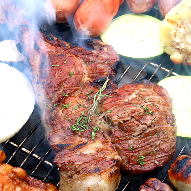 캠핑 음식 캠핑고기세트 2-3인 바베큐 고기 세트 염통 꼬치 돼지 목살 삼겹살 등갈비 돈마호크 블랙타이거새우 닭불갈비, 02.돼지 삼겹살 세트 (2~3인추천), 1개