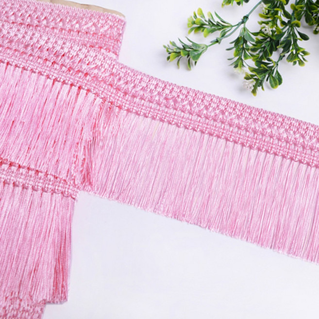커튼 프린지 레이스 태슬 스트레이트닝 휘스커 스파이크 사이드 테이블 웨딩 장식 액세서리 11 미터/로트 12cm, Pink