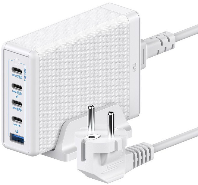 아트뮤 USB PD 230W PPS GaN 접지 멀티 초고속 충전기 GE610, 화이트, 1개