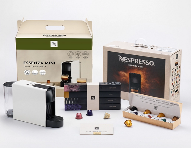 네스프레소 에센자 미니 C30 캡슐커피머신스타터 팩, 화이트
