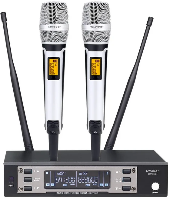 TAVOSOP EW135G4 SKM9000 무선 마이크 시스템 UHF 2채널 듀얼 핸드헬드 다이나믹 연설 노래방용, 01 TAV-EW135G4-WW