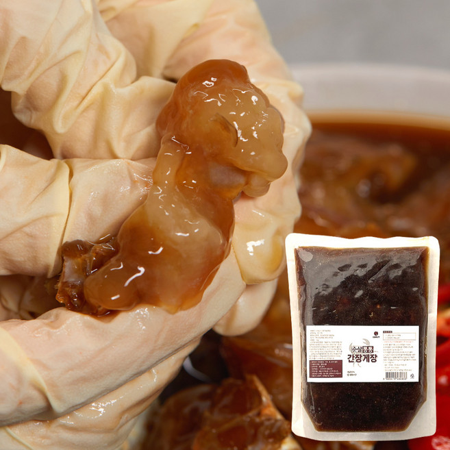 짜지않은 순살간장게장 1kg 순살통통 저염 꽃게살무침 양념 게장, 1개