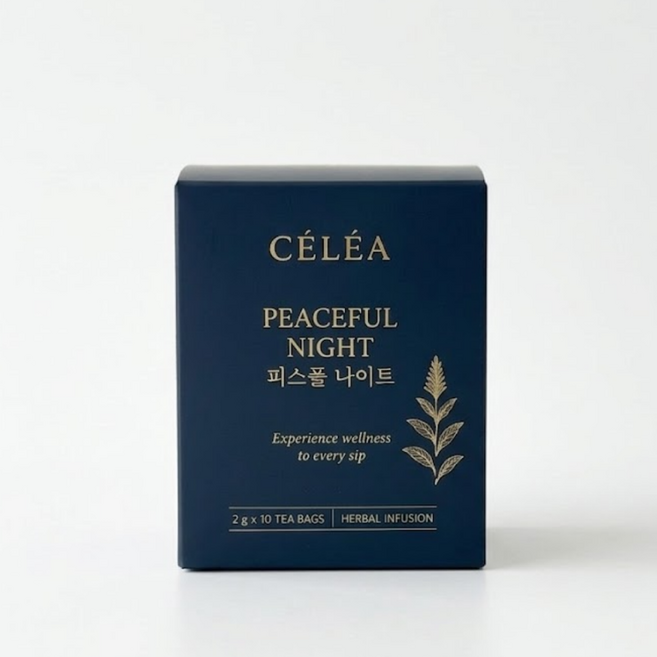 셀레아티 피스풀 나이트 숙면차 허브티 10입 티백 물대용 꽃차 잎차, 1박스, 10개입, 2g