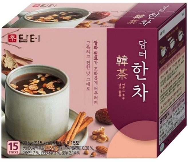 담터 한차 15스틱/대추차/천마차/학교/율무/율무차160T/교무실/아이스티/유자차/콤부차/핫초코