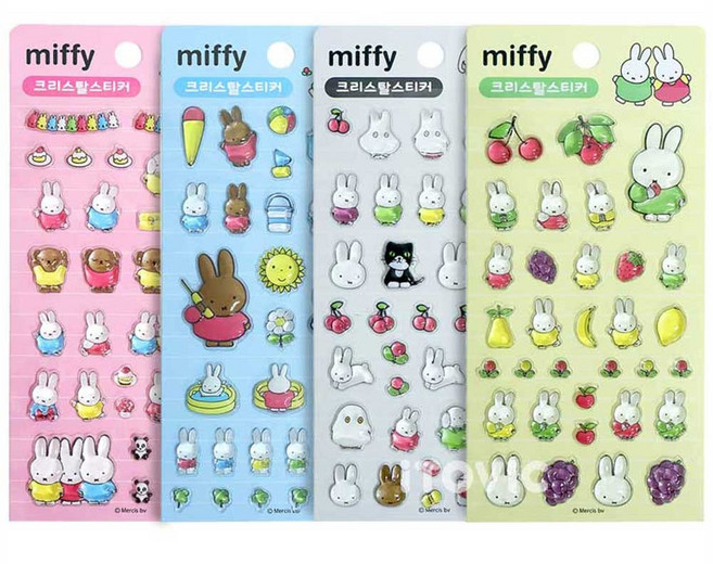 미피 3D 크리스탈 스티커 4개 세트