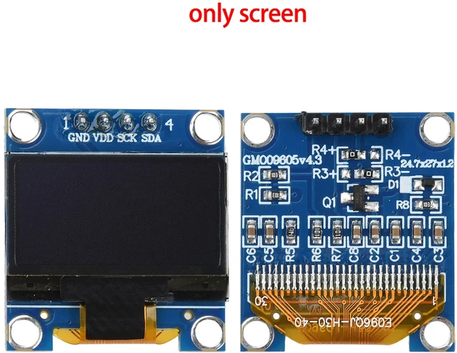 호환 Xiaozhi Ai 인공 지능 개발 보드용 미니 ESP32-S3-N16R8 음성 채팅 모듈 온보드 0.96인치 OLED 스크린, 01 only screen