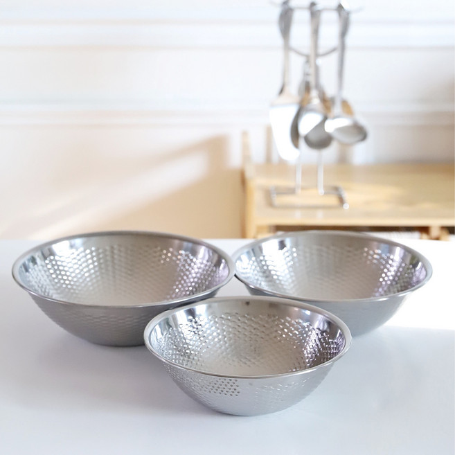 홈셰프 국산 스텐레스 쌀함박 3종 세트 (24cm+26cm+28cm) 믹싱볼 다용도볼, 1개