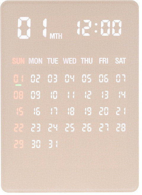 플라이토 와이파이 자이언트 전자달력 인테리어 LED 벽시계 50cm / 포토사은품, 자이언트 ENG 크림