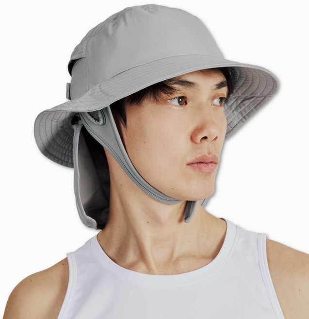 윈어블 서핑모자 챙 모자 버킷햇 여행 방수 벙거지 등산 수영모자 서핑햇 남여공용, 03 베이직 라이트그레이