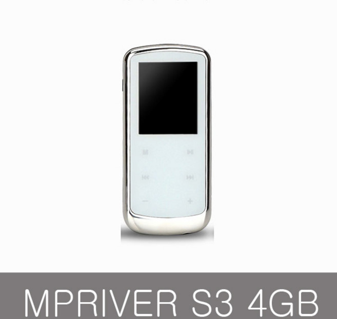 엠피리버 S3 MP3 FM 정전식터치 녹음 70시간재생 TF32GB, 4GB, 화이트