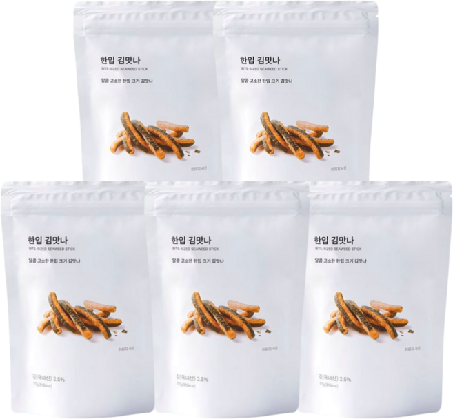 맛사랑 한입 김맛나, 5개, 110g