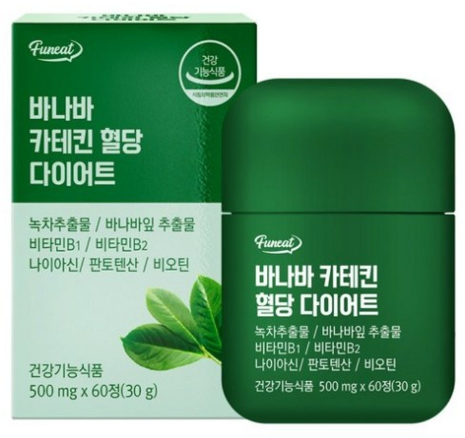 퍼니트 바나바 카테킨 혈당 다이어트, 60정, 10개