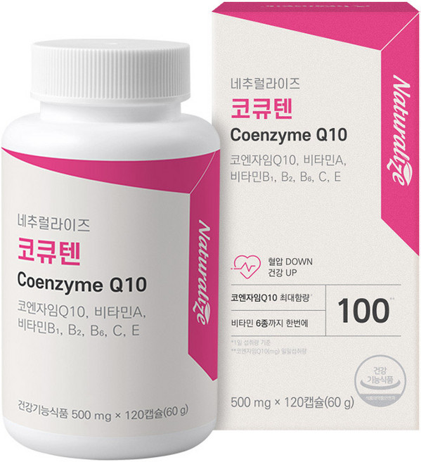 네추라이즈 코큐텐 CoenzymeQ10 500mg x 120캡슐 코엔자임큐텐 CoQ10, 120정, 3개