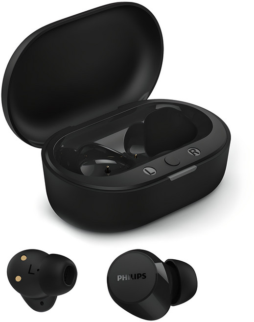 필립스 와이어리스 중저음 부스트 5.3 블루투스 이어폰, TAT1209, 블랙