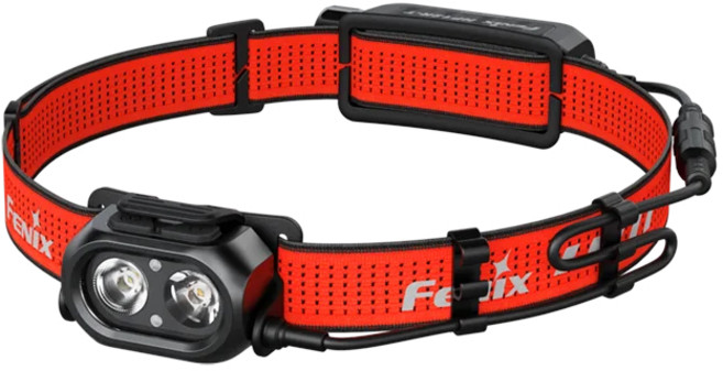 FENIX HP12R-T 分體式越野跑頭燈 1300流明 200米 冷白/中白/紅光 雙按鍵, 1個, 紅色