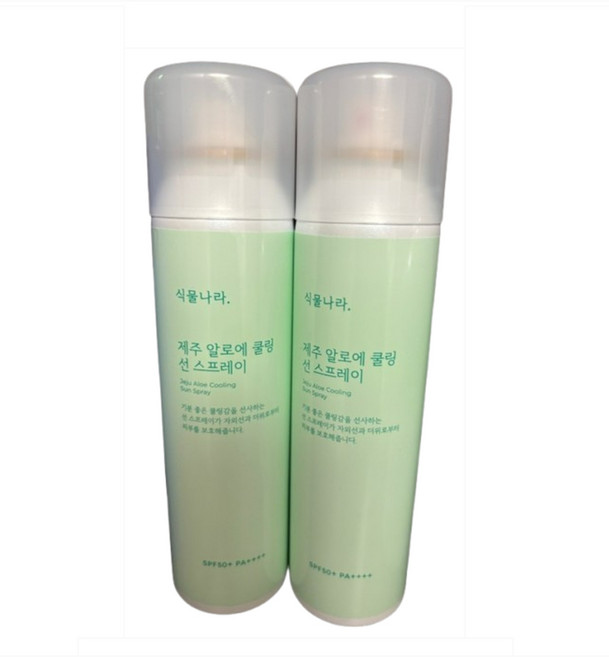 식물나라 제주 알로에 쿨링 선 스프레이 100ml 2개세트 SPF50 공식정품, 100.1ml