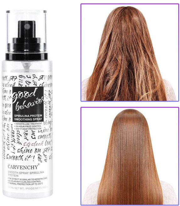 노와 시 트리트먼트 헤어 에센스 스프레이 매직 스트레이트 매직 스프레이 스트레이트 촉촉한 보습과 영양 면세 각 단백질 케어로 손상된 모발 회복 부드럽고 윤기나는 머릿결, 1개, 150ml