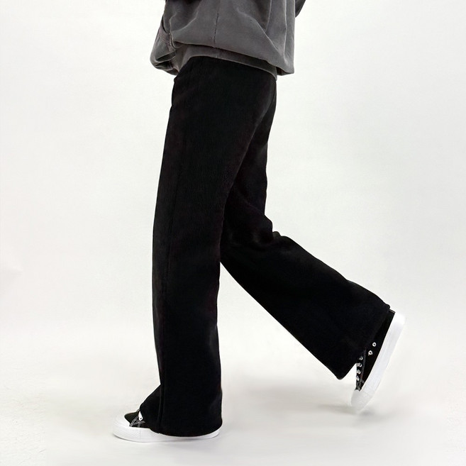 디알엠 여성 밴딩 기모 코듀로이 와이드 팬츠