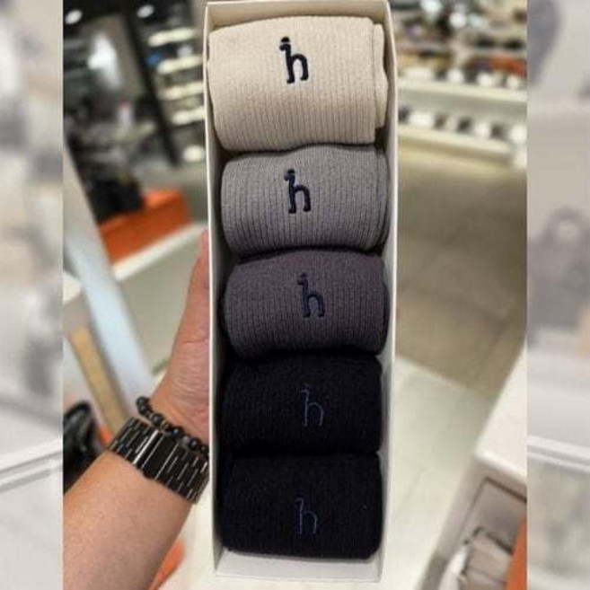 [국내백화점] 헤지스 솔리드 그라데이션 5종 남성 장목 양말 HISS6E511G1 명품 양말선물