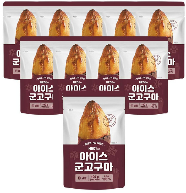 허닭 아이스 군고구마 100g, 10개