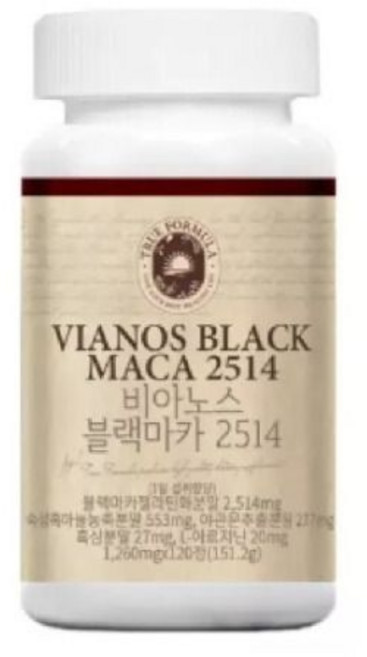 트루포뮬러 비아노스 블랙마카 2514 1260mg 120정 1박스 비아녹스 549917, 트루포뮬러 비아노스 블랙마카 2514 1260mg 12